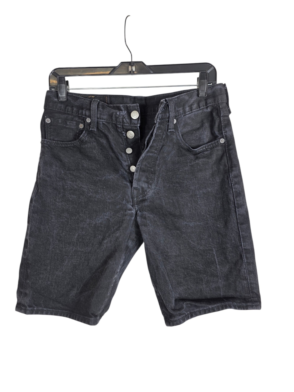 Levi's X Cheap Monday Black Washed Button-Fly Denim Shorts